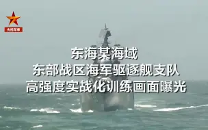 东部战区海军驱逐舰火力全开实训