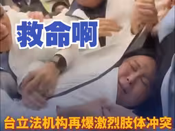 台立法机构再爆激烈肢体冲突 陈玉珍称牙齿被民进党打掉