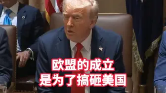 特朗普威胁：欧盟的成立就是为了搞砸美国，将加税25%