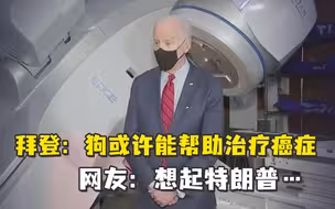拜登：狗也许能帮助治疗癌症，我不是开玩笑！网友：想起特朗普