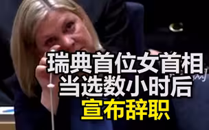 瑞典首位女首相当选仅几小时后宣布辞职