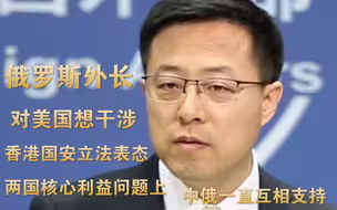 给力！美国再就涉港国安立法威胁中国 俄罗斯出来表态了 赵立坚这么说
