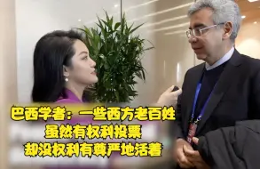 巴西学者：一些西方老百姓虽然有权利投票却没权利有尊严地活着