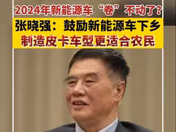 张晓强：鼓励新能源车下乡