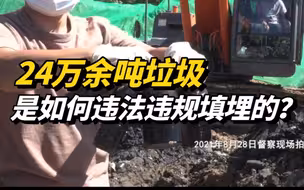菌落总数超标千倍！24万余吨垃圾是如何违法违规填埋的？