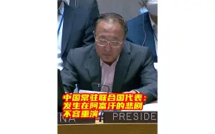 中国常驻联合国代表： 发生在阿富汗的悲剧不容重演