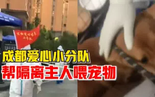 成都爱心小分队帮隔离主人喂宠物：每天工作三个多小时，会坚持下去