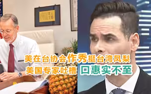 口惠实不至！美在台协会作秀挺台湾凤梨 美国专家吐槽：没用且幼稚