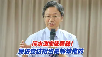 “抄袭”“贪污”，污水泼向张善政！民进党这招也是够幼稚的