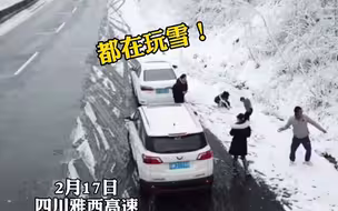 违法行为！雅西高速路段突降大雪驾驶员们停车玩雪，您玩的不是雪，玩的可能是血！