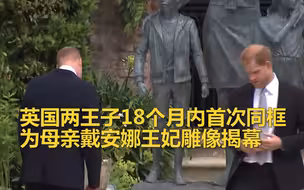 闹翻重聚 英国两王子18个月内首次同框 为母亲戴安娜王妃雕像揭幕