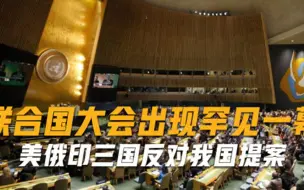 中国提案被拒！联合国大会出现罕见一幕，美俄印三国罕见达成共识