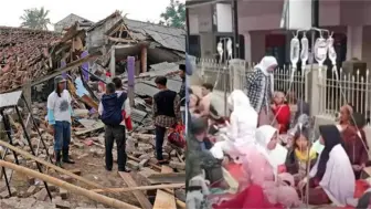 印尼西爪哇省发生地震 超两百人死亡 灾区余震不断