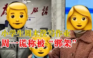 小学生周末忘写作业谎称被绑架，民警：进行教育后将其送回