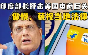 印度部长抨击美电商巨头傲慢：藐视当地法律！