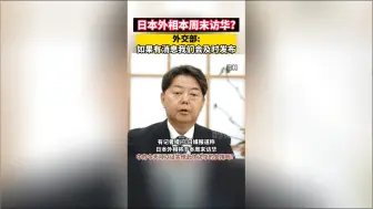 日本外相本周末访华？外交部回应