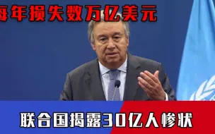 联合国牵头发出警告，全球30亿人深陷危机，一年数万亿美元打水漂
