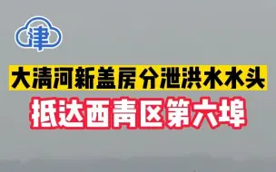 大清河新盖房分泄洪水水头抵达西青区第六埠