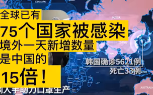 【全球最新疫情地图】全球75国被感染，境外一天新增确诊是中国的15倍