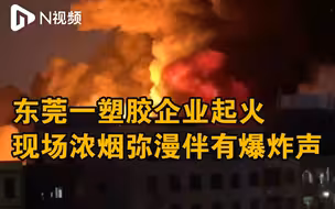 东莞一塑料制品企业起火！消防：暂无人员伤亡