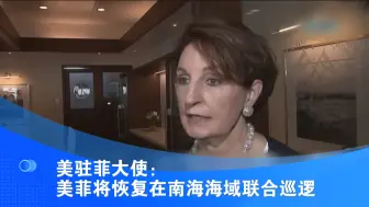 美驻菲大使：美菲将恢复在南海海域联合巡逻