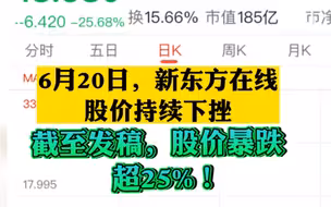 又被坑了？新东方在线午盘大跌