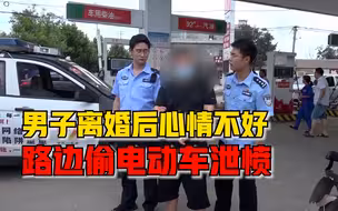 男子离婚心情不好偷电动车泄愤：看哪边有合适的破车就推走了
