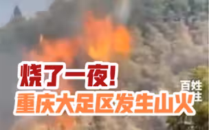 大火持续燃烧一夜！重庆大足区发生山火，当地政府：正救援，无伤亡