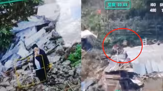 甘孜公安无人机在泸定湾东发现两名幸存者 已通过喊话器与其取得联系