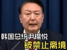 韩国总统尹锡悦被禁止离境