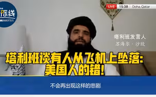 塔利班谈有人从飞机上坠落：美国人的错！