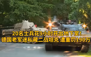 花9小时开出地下室！德国老军迷私藏二战坦克 遭重罚190万