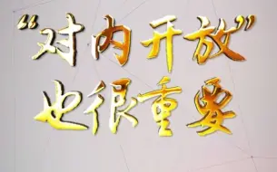 理论一点点｜“对内开放”也很重要