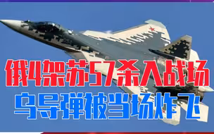苏35被击落后动真格？俄4架苏57连夜杀入战场，乌导弹被当场炸飞