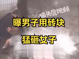 曝男子用砖块猛砸女子，当地警方：女子在医院治疗，男子已被拘