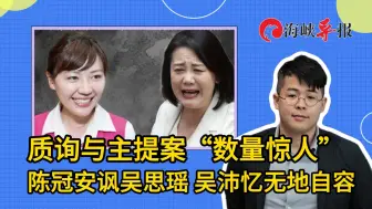 揭吴思瑶、吴沛忆质询与提案“惊人数量”，蓝营青年讽：无地自容