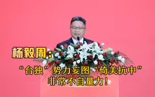杨毅周：“台独”势力妄图“倚美抗中”，非常不自量力！