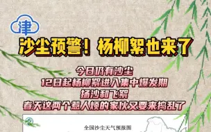 沙尘预警！杨柳絮爆发！13-14日的冷空气还会给西北地区东部、华北等地带来扬沙或浮尘天气