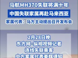 MH370失联将满十年！马航失联乘客家属再次赴马参会：马方或有重大事项发布