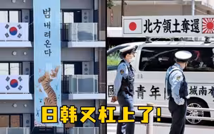 又杠上了！韩奥运代表团又挂内涵“猛虎图”，日右翼在奥运村周边搞“辱韩”游行