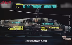 卡-52“短吻鳄”武装直升机功能强大