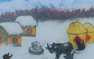 巨幅心愿卡请签收！小伙雪地绘《瑞雪兆丰年》：鼓足干劲迎丰收年