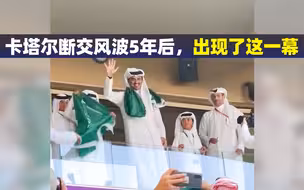 【观察者头条】卡塔尔元首披沙特国旗庆祝进球，5年前两国还势不两立