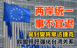 两岸统一事不宜迟！吴钊燮将窜访捷克，欧盟呼吁强化台湾关系！