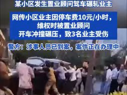 某小区发生物业纠纷，置业顾问陈某与部分业主争执后驾车驶离，致3名业主受伤。目前，陈某影已到案，伤者均已送医救治，无生命危险，案件正在办理中。
