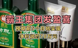霸王集团发盈喜，预期前5个月将实现净利润约70万元