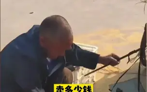 大爷卖完菜后 蹲在地上将垃圾收拾带走 淳朴的笑容让人破防