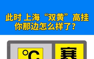 上海中心气象台今天同时发布寒潮黄色、大风黄色预警，下班的你一定要做好防护，注意安全