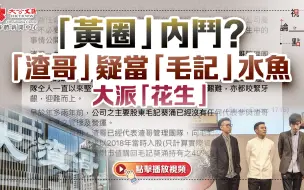 视频论点｜“黄圈”内斗？“渣哥”疑当“毛记”水鱼　大派“花生”