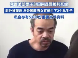 我国某部委干部因间谍罪被判死缓驻外被策反 与外国政府女官员生下2个私生子